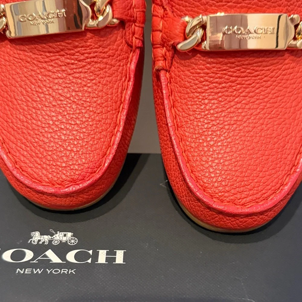 Coach bright orange woman Loafers - Picture 6 of 16